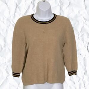 Lord & Taylor Camel Tan Wool Sweater - XL (runs small)